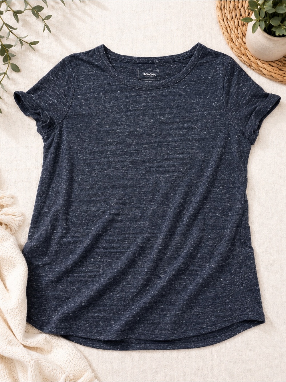 Sonoma Navy Short Sleeve Crewneck Tee Sonoma size medium